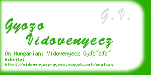 gyozo vidovenyecz business card